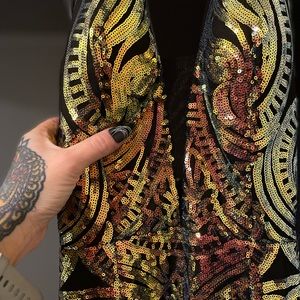 Size 4 Metallic new with tags  formal gown